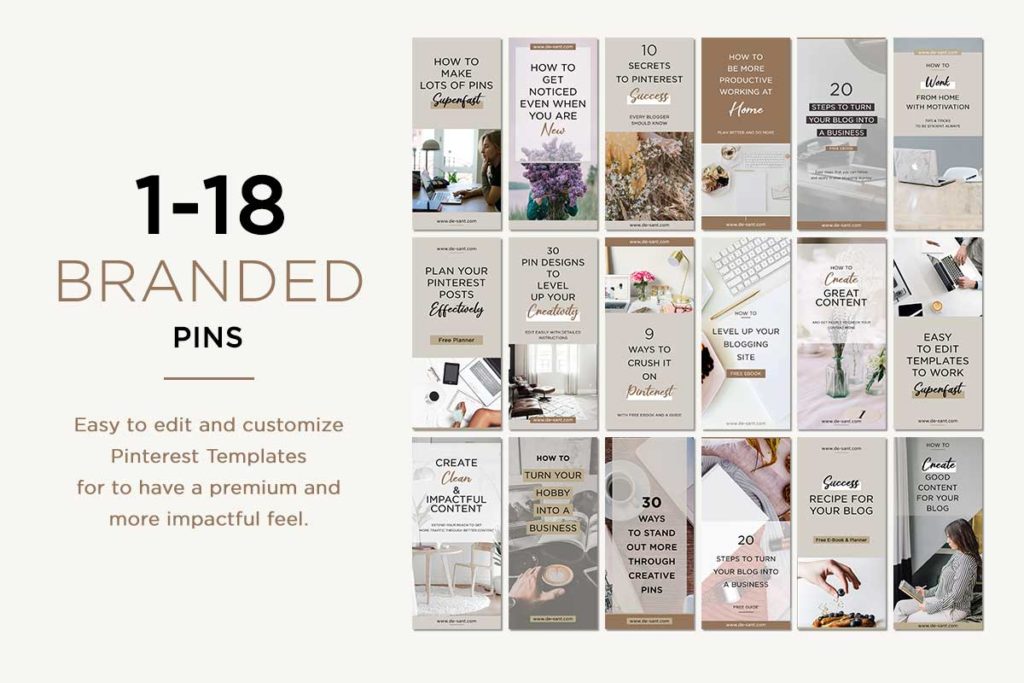 50 Easy To Edit Pinterest Templates Bundle For Photoshop ( Read 