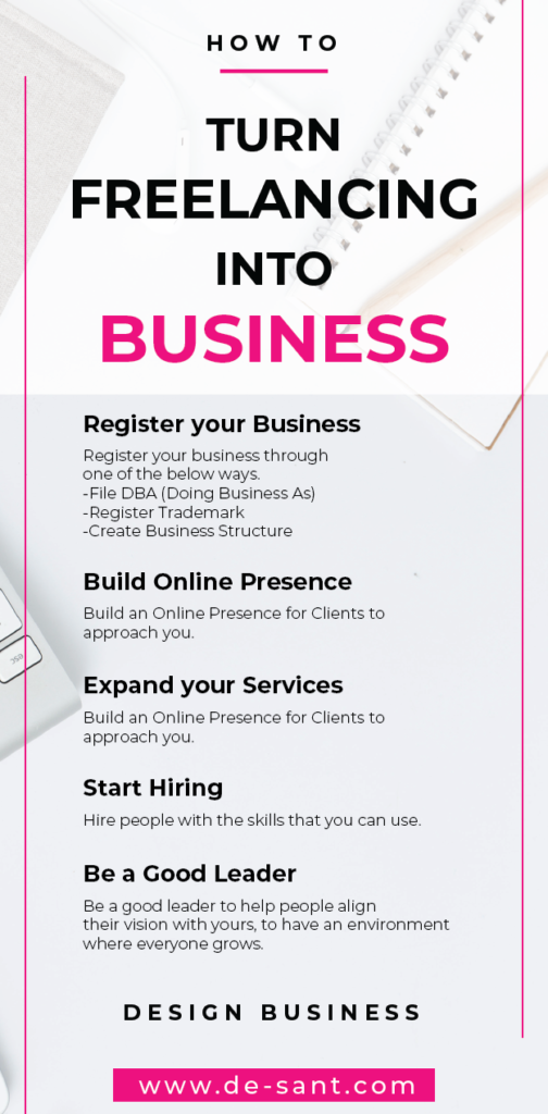 Turn freelance into business