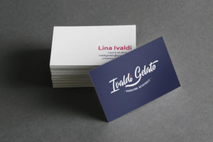 gelato logo and business card