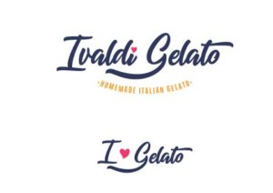 Ivaldi Gelato logo and branding