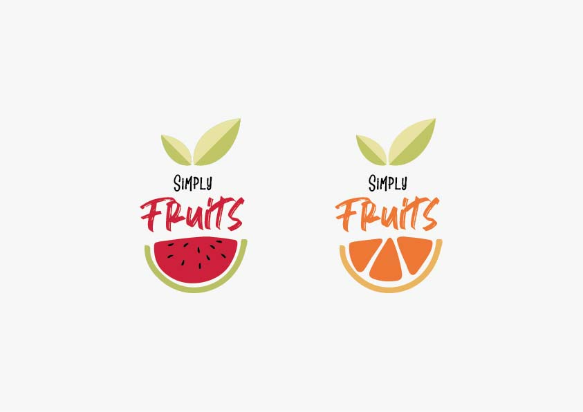 simply fruit logo branding