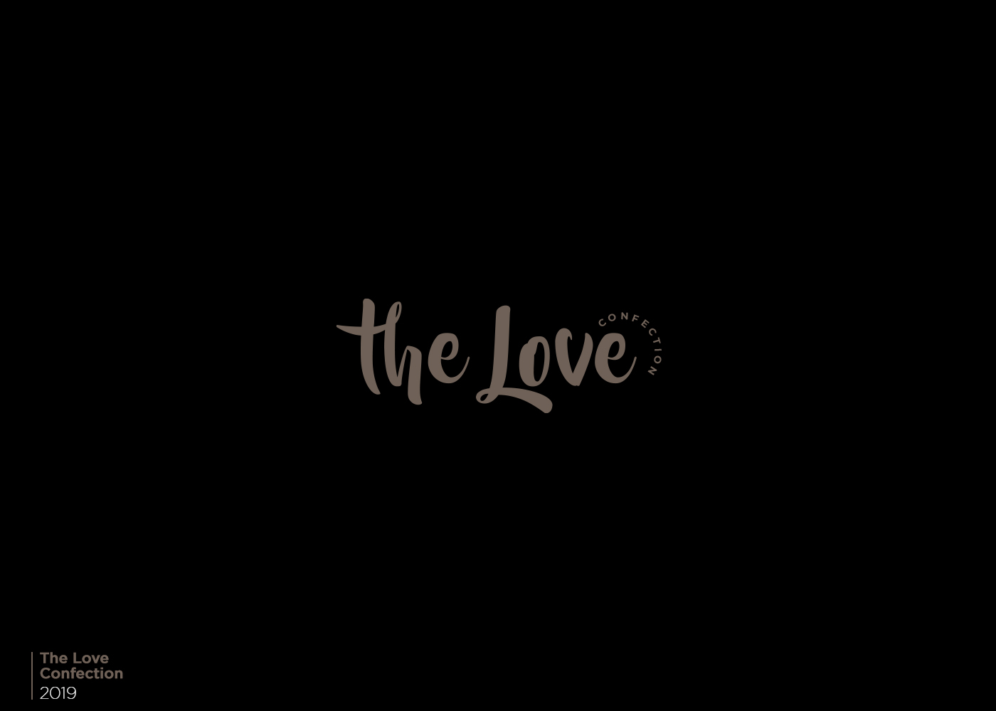 The love confection logo and branding