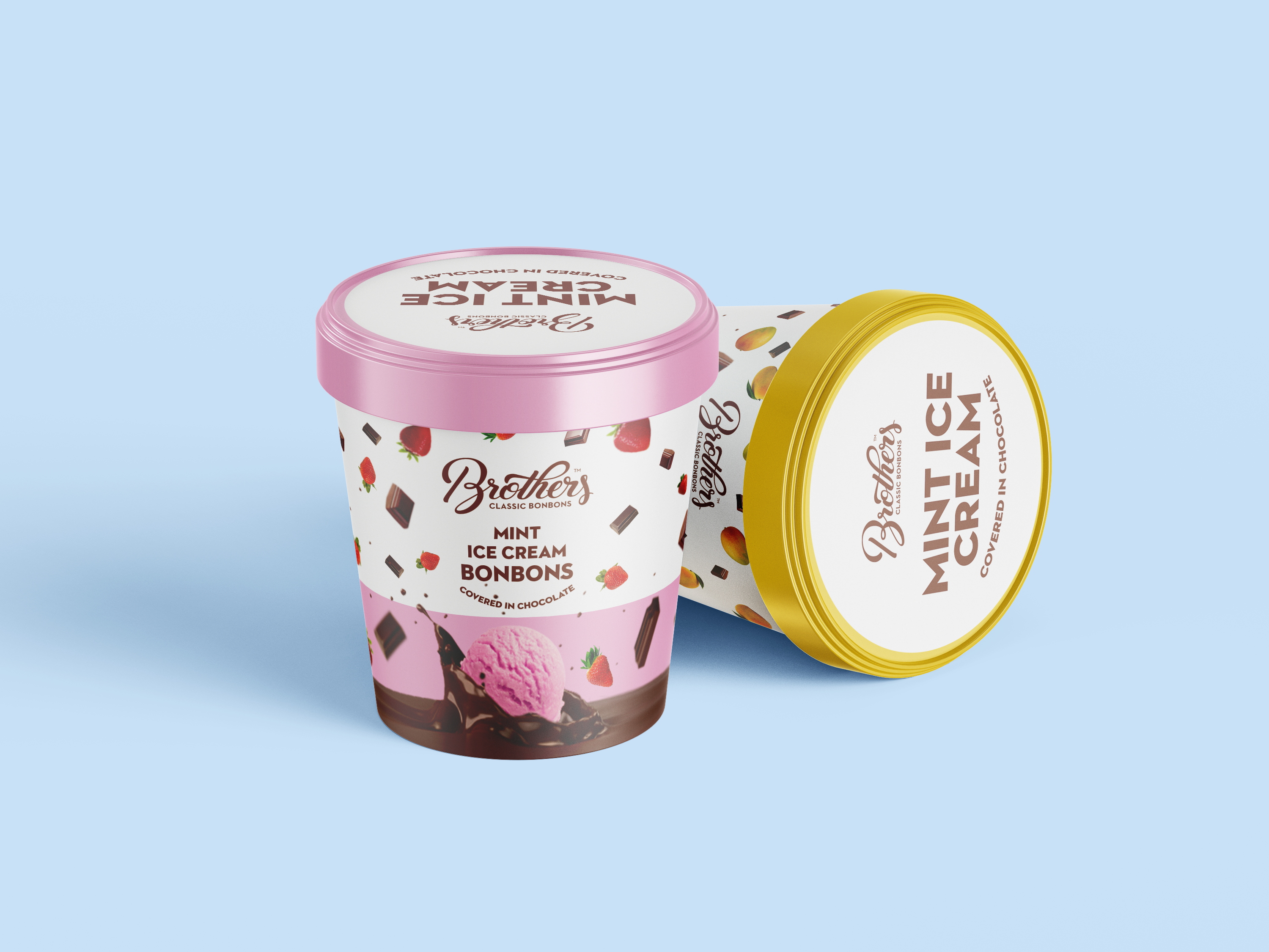 Brothers Ice Cream Packaging Design